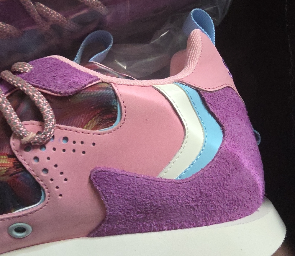 Vibrant Purple and Pink Men's Sneakers - Picture 5 of 7